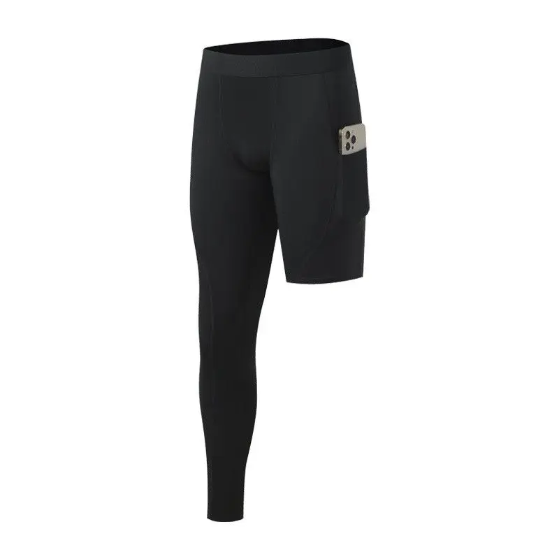 Calças De Compressão De Treinamento De Alta Elasticidade, Leggings Longas, Base De Secagem Rápida, Alta Elasticidade, Corrida, Esportes, Basquete, Fitness, Calça