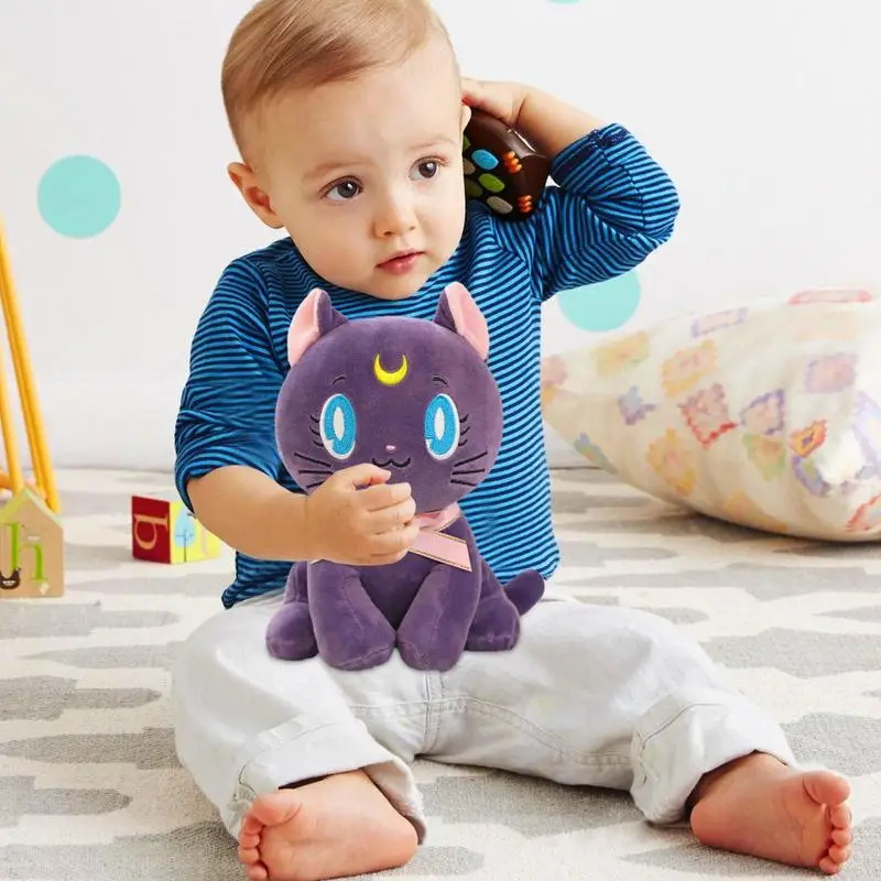 25cm Kawaii Moon Luna Cat Plush Toy Stuffed Animal Anime Moon Cat Doll Plush Pillow Boys Girls Soft Toys Children Birthday Gift