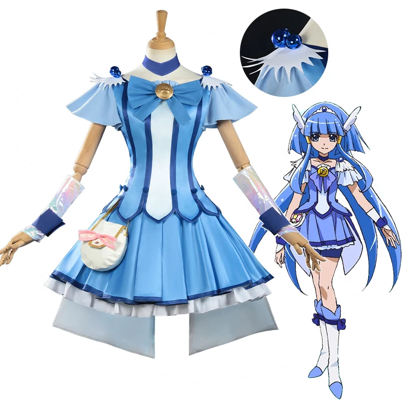

Cure Beauty Cosplay Costumes Anime Smile! Pretty Cure Role Paly Uniform Halloween Carnival Party Dresses For Women Girls