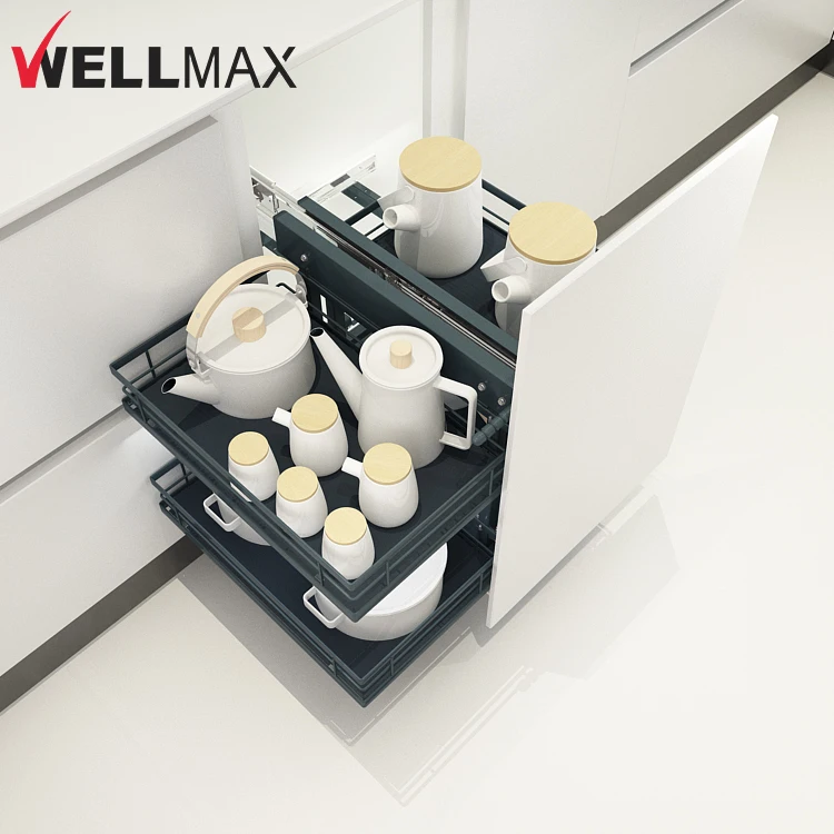 WELLMAX Manufacturers Household Hardware Accessories Kitchen Cabinet Corner Magic Corner Basket Kitchen Magic Corner