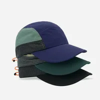 Custome Logo 5 Panel Color Matching Quick-drying Hat Big Head Wide Brim Sunshade Casual Flat Edge Baseball Cap for Men and Women - Image 5