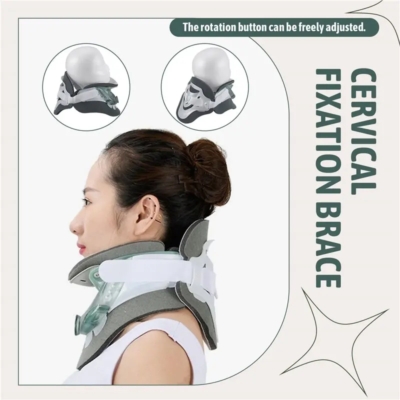 Exquisite-Cervical Traction Device Neck Corrector Cervical Collar Neck Stretch Protector Spine Fixation Support Brace Neck Brace