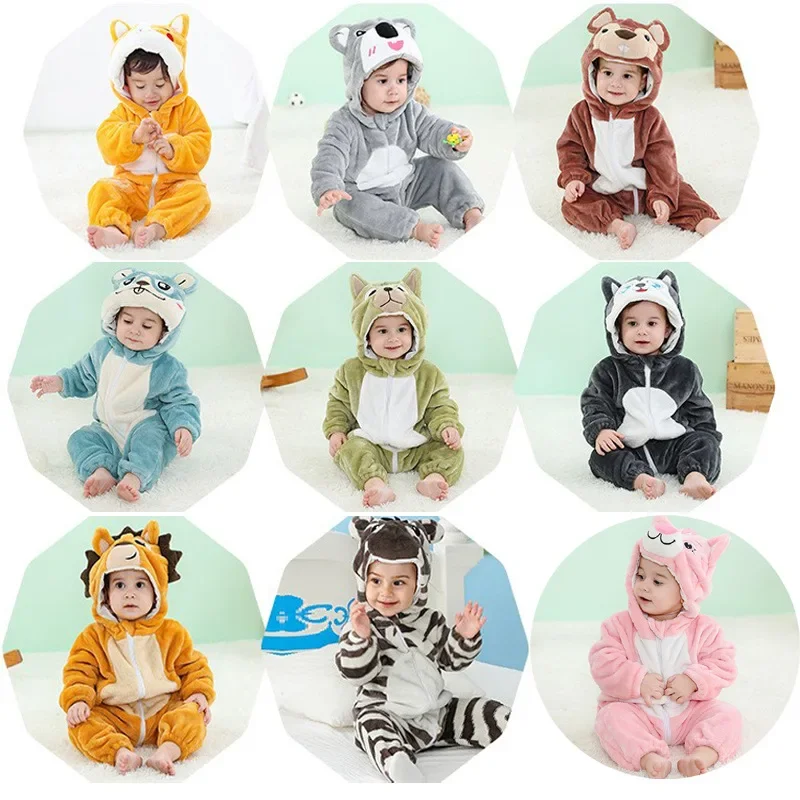 Peleles de invierno para bebé, disfraz de León Kigurumi para niñas y niños pequeños, mono de animales, Ropa infantil, pijamas, monos