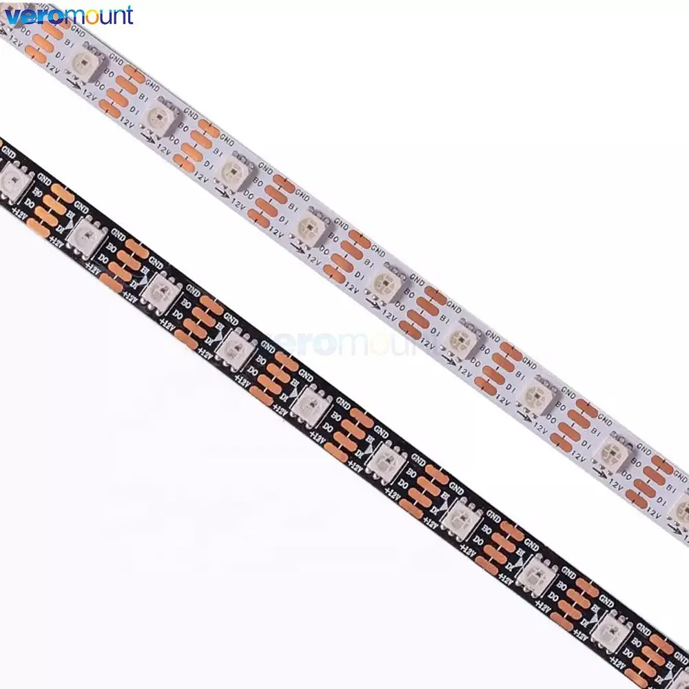 12V WS2815 Pixel LED pasek świetlny WS2812B WS2813 zaktualizowany indywidualnie adresowalny dwusygnałowy punkt przerwania wznowienie 30/60/144 LED/m