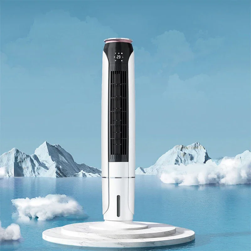 Blade-less Portable Air Conditioner Fan with Touchscreen Remote Control and Negative Ions—Ideal for Cooling Homes, Offices