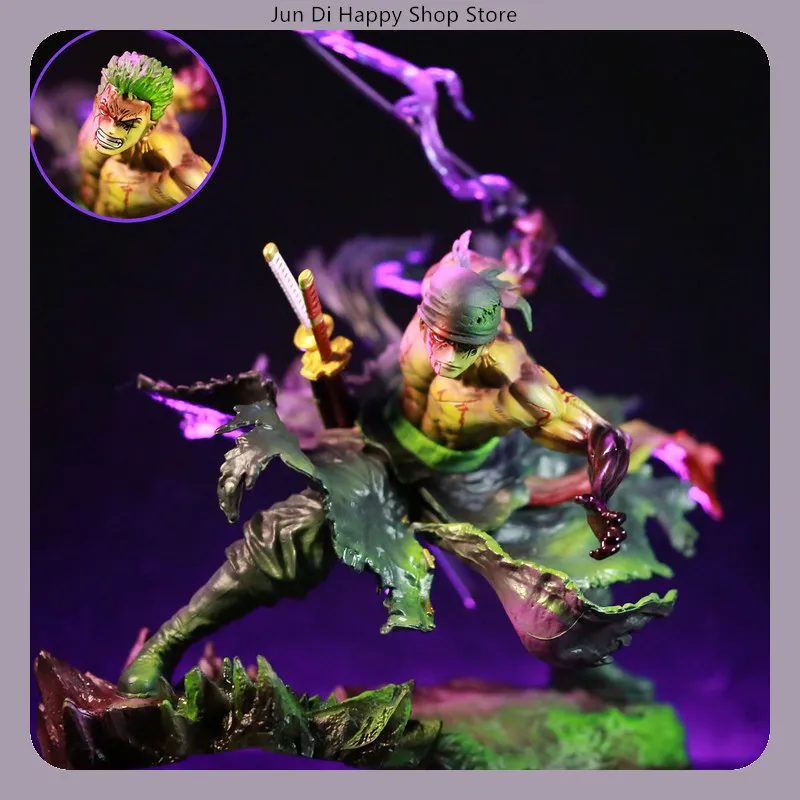 

33 см цельная кровавая Зоро аниме фигурка модель статуя коллекция украшение для рабочего стола орнамент игрушка подарок для фанатов