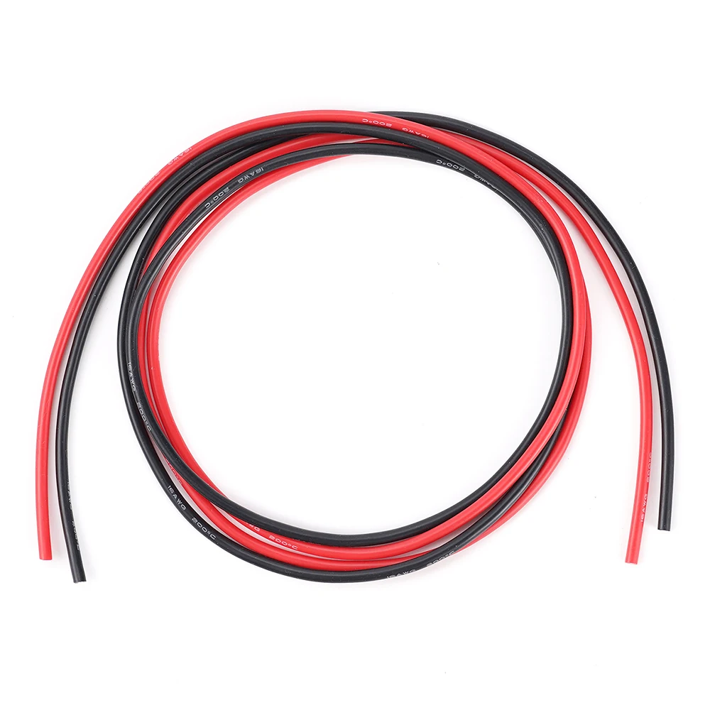 16Awg High Quality Flexible Silicone Tinned Copper Wire 1M Red and 1M Black Cable for Cars Rvs Trucks Rc Batteries