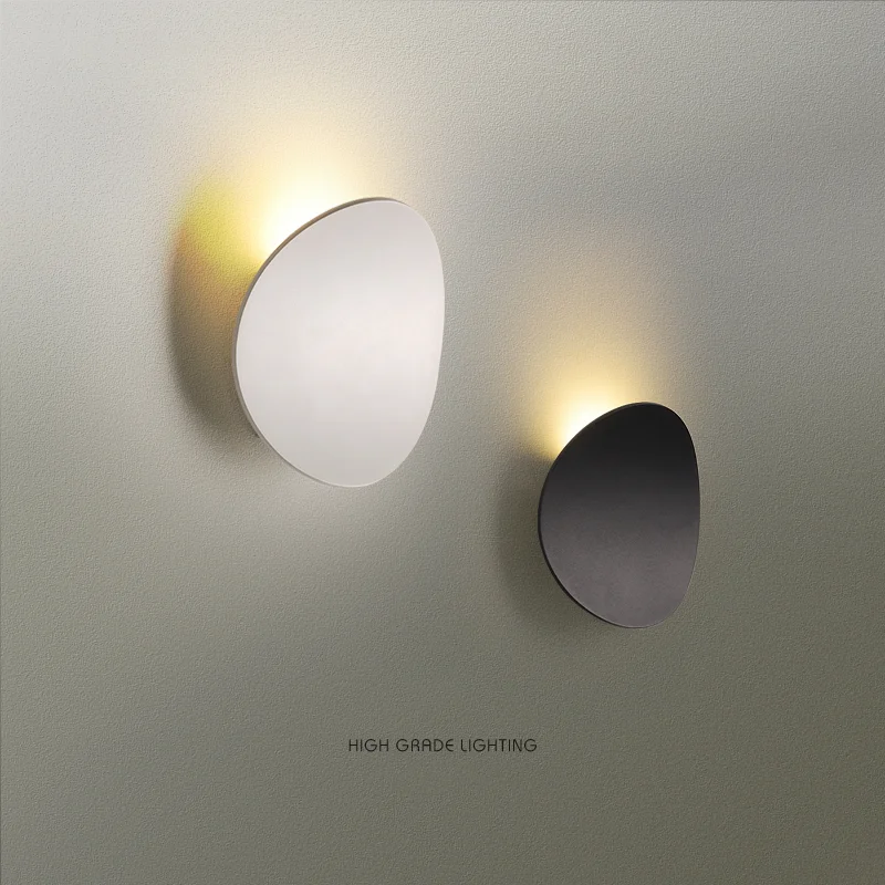 

Wall lamp bedroom bedside lamp living room background wall lamp minimalist designer creative black and white aisle lamp