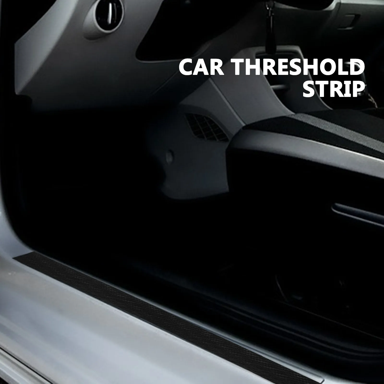 

2 шт. Защитные накладки на кромку двери автомобиля, черные, прозрачные, матовые, из углеродного волокна, защита от царапин, защита порога автомобиля, клейкая лента, универсальные