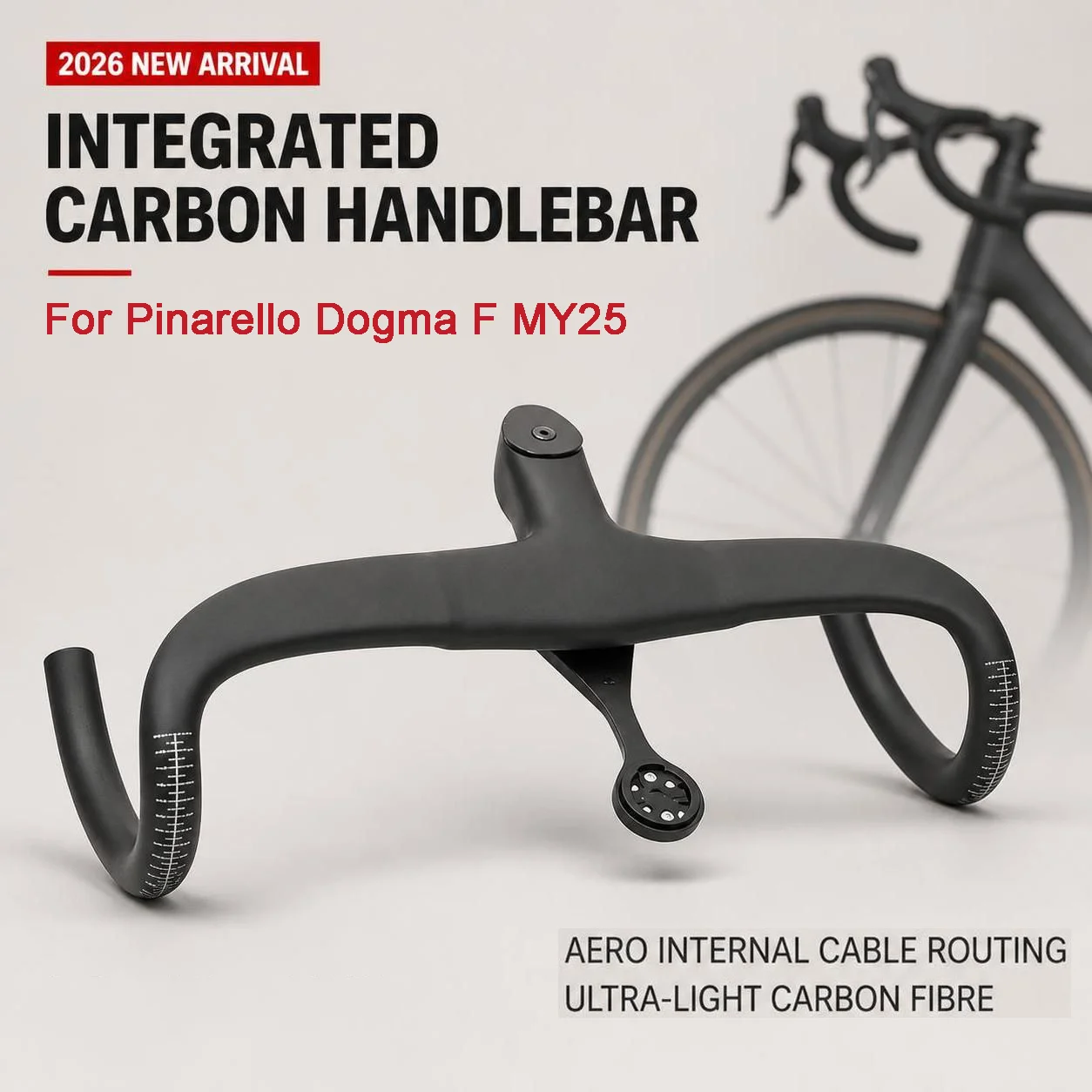 2026 New F12 Carbon Integrated Handlebar For Pinarello Dogma F MY25 Ultra Light Internal Cable Routing Aero Road Bike Parts