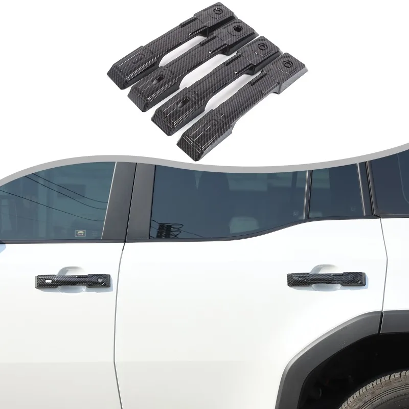 

ABS Carbon Fiber Exterior Door Handle Covers for 2024+ Toyota Prado/Lexus GX (Mecha Style) Car Accessories