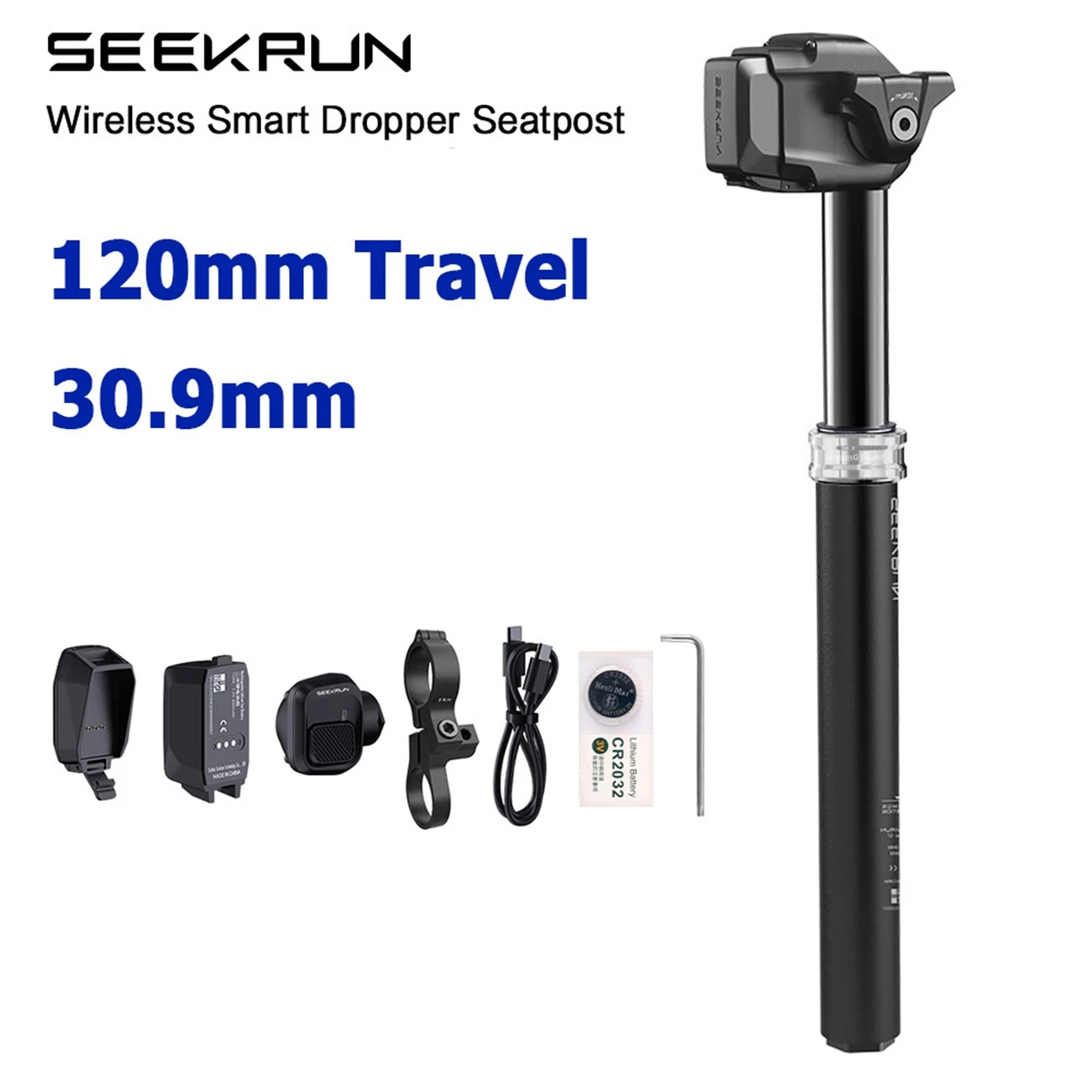 SEEKRUN S7 Wireless Dropper Seatpost MTB Bike 120/150/175mm Travel 30.9 31.6mm Electronic Adjustable Bicycle Saddle Post image 3