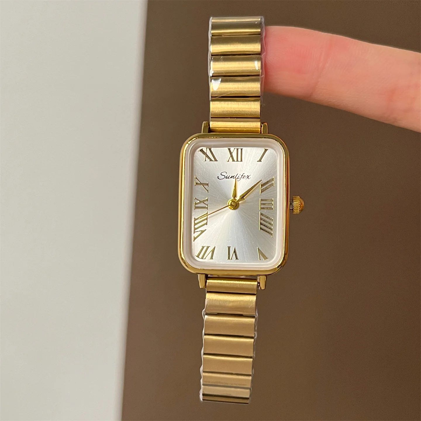 Exquisite Women'S Wristwatch, Classic Minimalist Rectangular Design, Elegant And Fashionable, Unique Timepiece, Clock For Women.