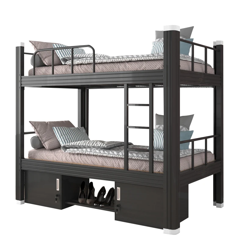 Upper and lower bunk iron beds, upper and lower bunk beds, employee student dormitory beds, iron art double bedroom apartments,