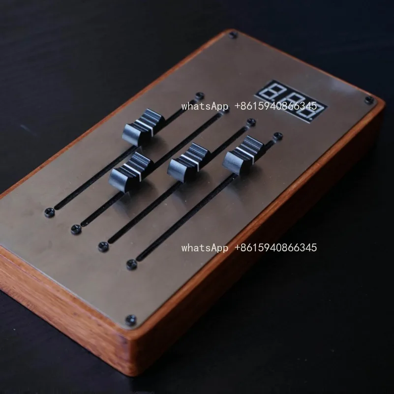 Wood body stainless steel controller - 10 cm long fader expression envelope