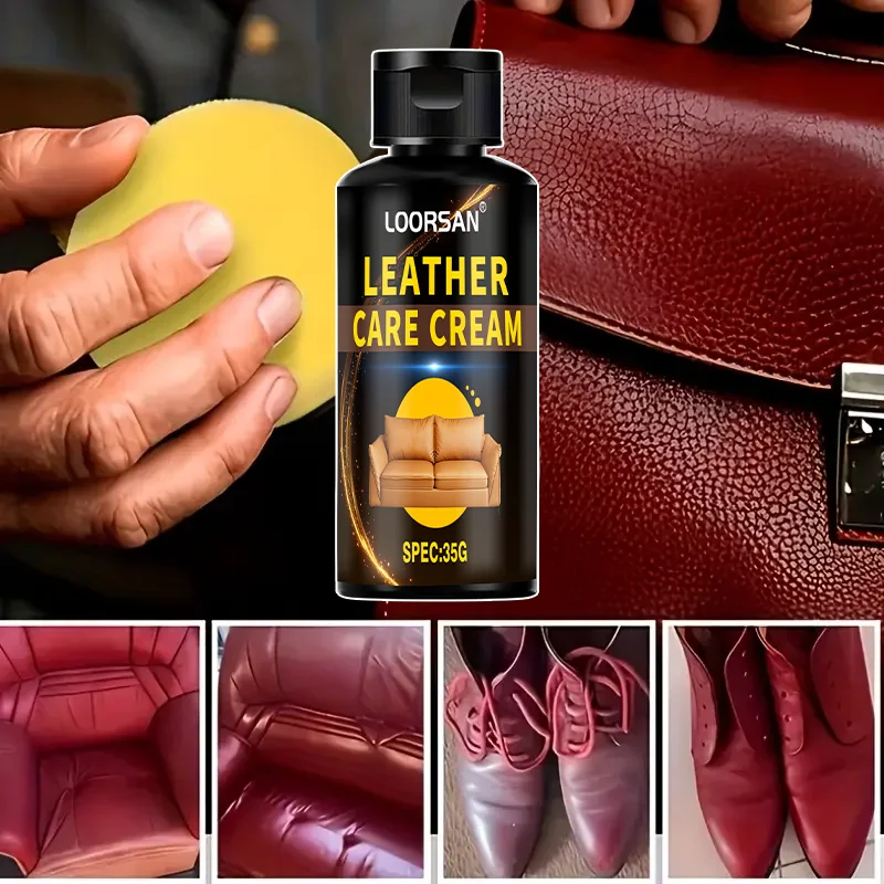 LOORSAN Multi-Purpose Leather Repair & Care Cream Restores Conditions And Protects for Sofas Handbags Shoes Car Seats