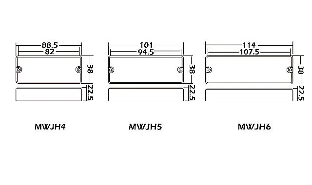 Wilkinson MWJH4, 5 or 6 Strings Soapbar Passive Bass Humbucker Pickup Black 1pcs