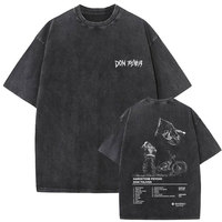 Washed Vintage Rapper Don Toliver Hardstone Psycho Album Print T Shirts Men Women Fashion Hip Hop Oversized T-shirts Streetwear