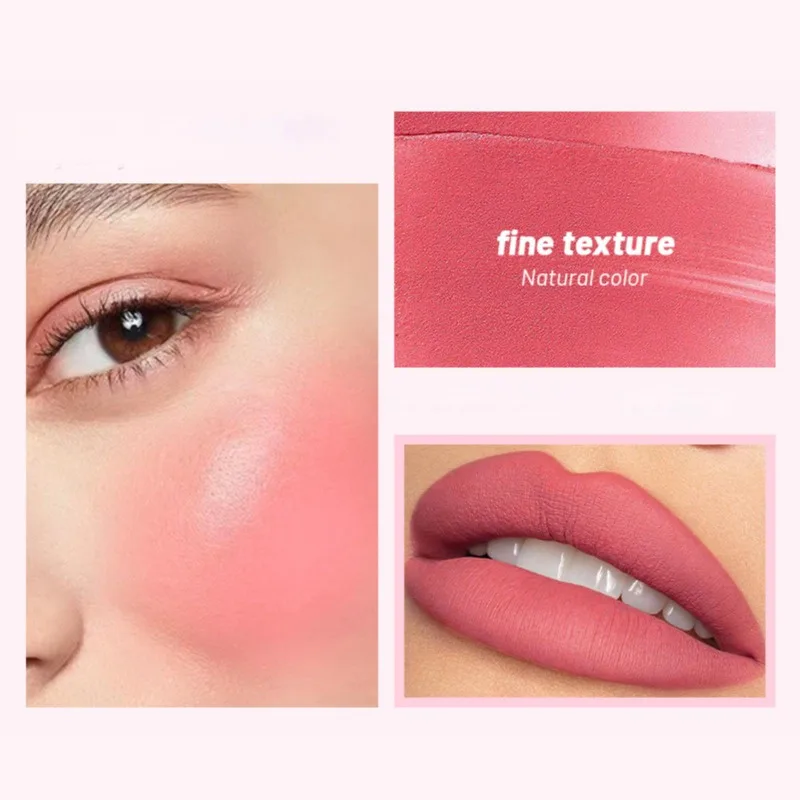 Crema morbida per fard, tavolozza monocolore per ragazze, fard arancione pesca, trucco nudo rouge, rossetto multiuso e fard