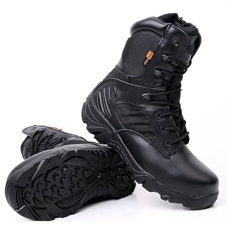 Military Tactical Male Boots Outdoors Climbing Special Force Leather Waterproof Desert Combat Army Work Shoes