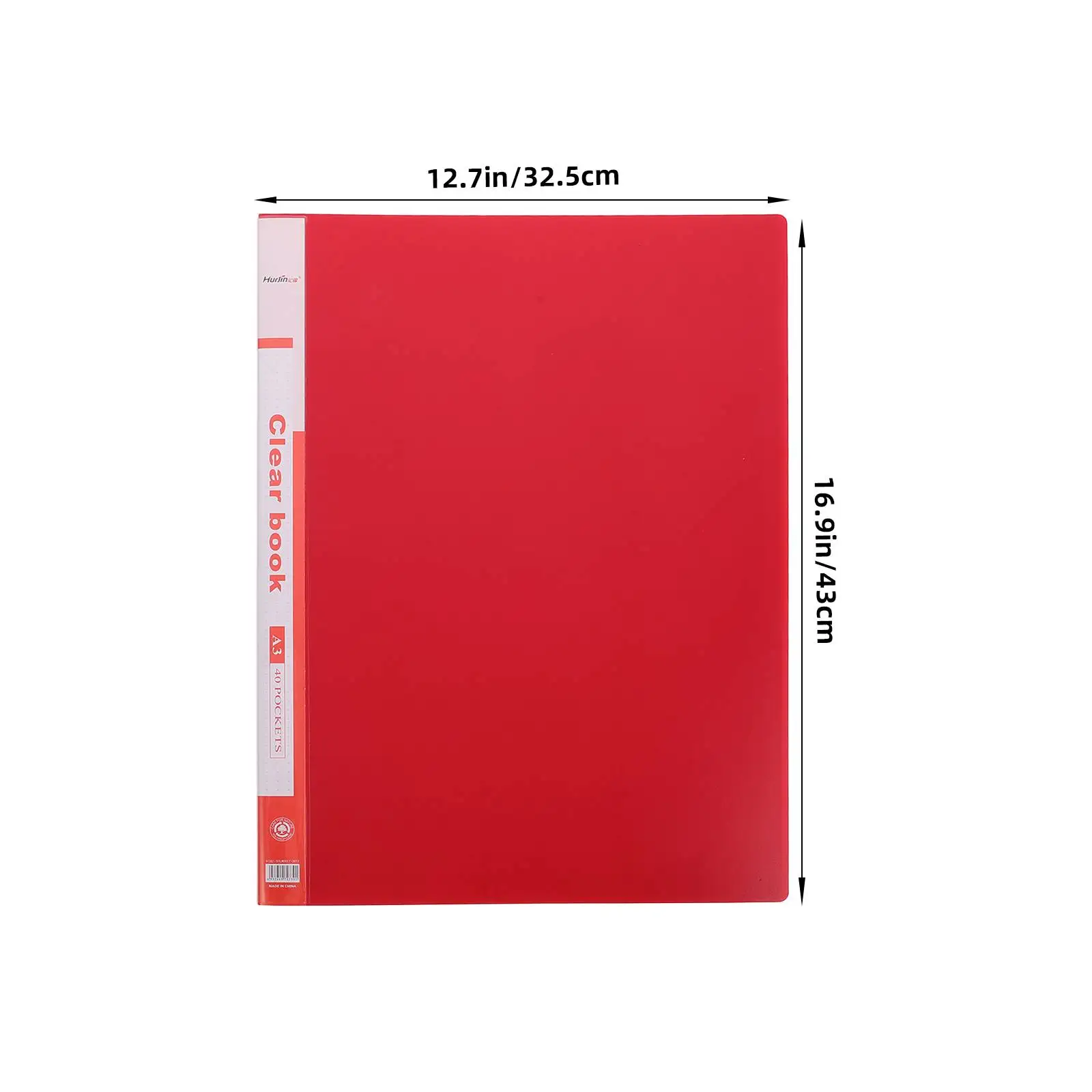 1Pcs A3 Transparent File ganizer 40 Pages Large Capacity PP Material Plastic Sleeves Portfolio Binder Storage Folder Document