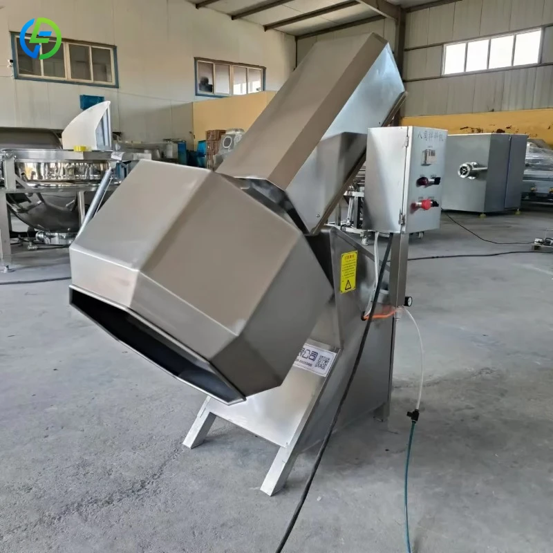 CE Stainless Steel Automatic Nut Flavor Snack Food Drum Octagonal Seasoning Machine Octagonal Mixing Machine FL Customized