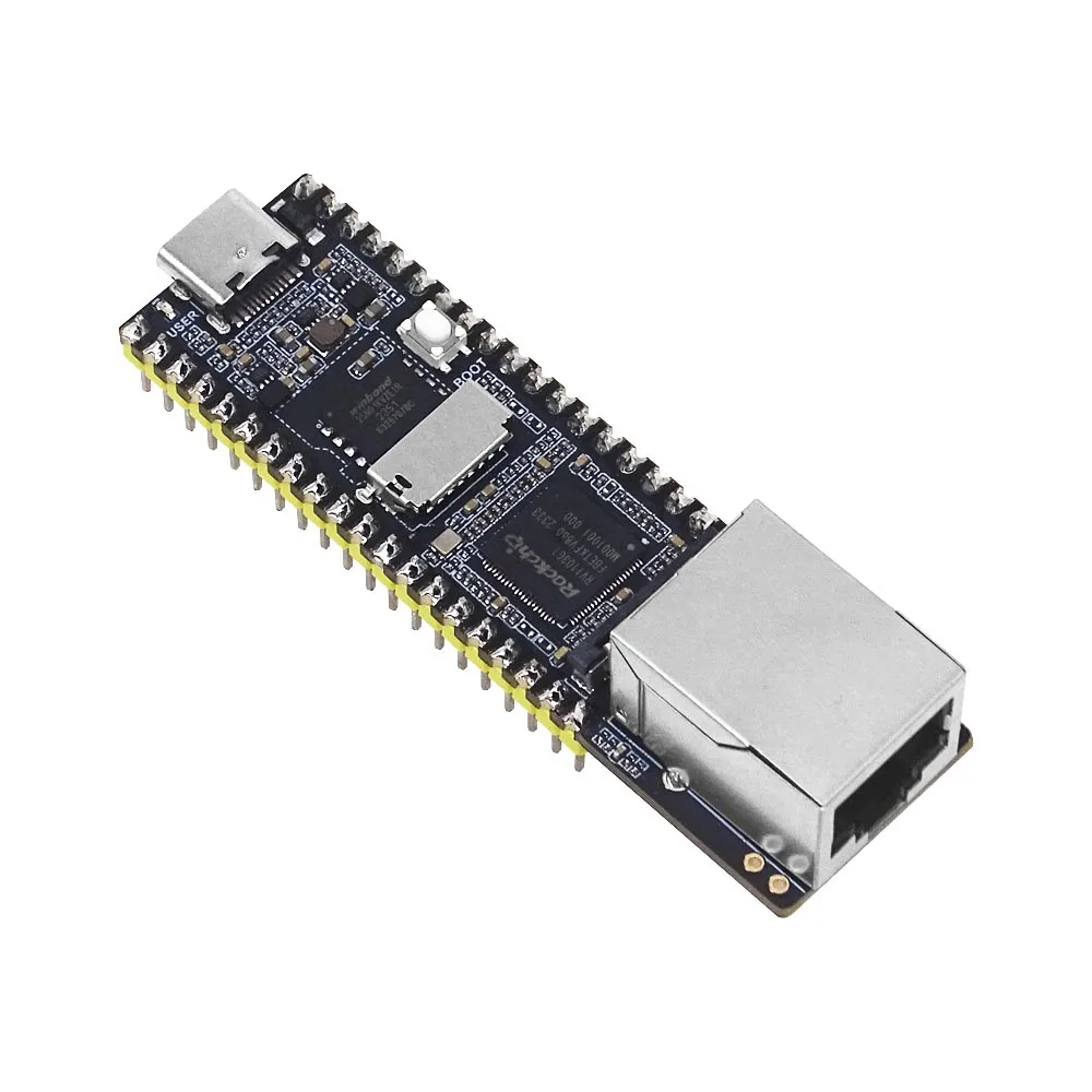 Das LuckFox Pico Plus RV1103 Linux Micro Development Board integriert ARM Cortex-A7/RISC-V MCU/NPU/ISP-Prozessoren mit Ethernet-Anschluss