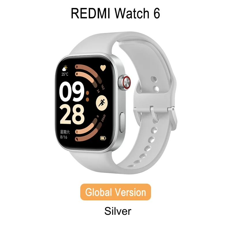 Redmi Watch 6 Global Version 2,07" AMOLED-Bildschirm 550mAh Akku 150+ Sportmodi 5ATM Wasserdichtigkeit Xiaomi HyperOS 3