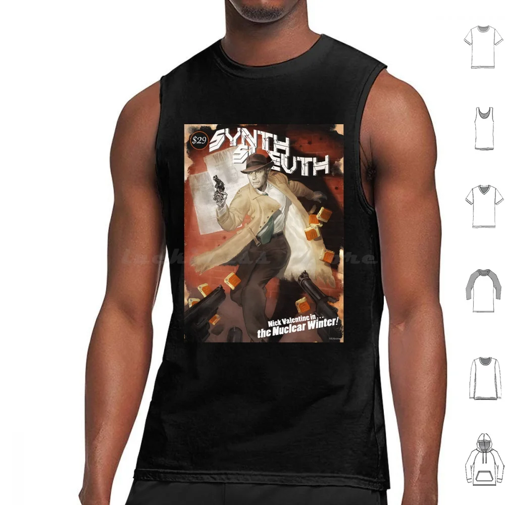 Nick Valentine Tank Tops Print Cotton 4 New Vegas 3 76 New Vegas Gaming Nick Bethesda New Tec Nick Valentine Gamer