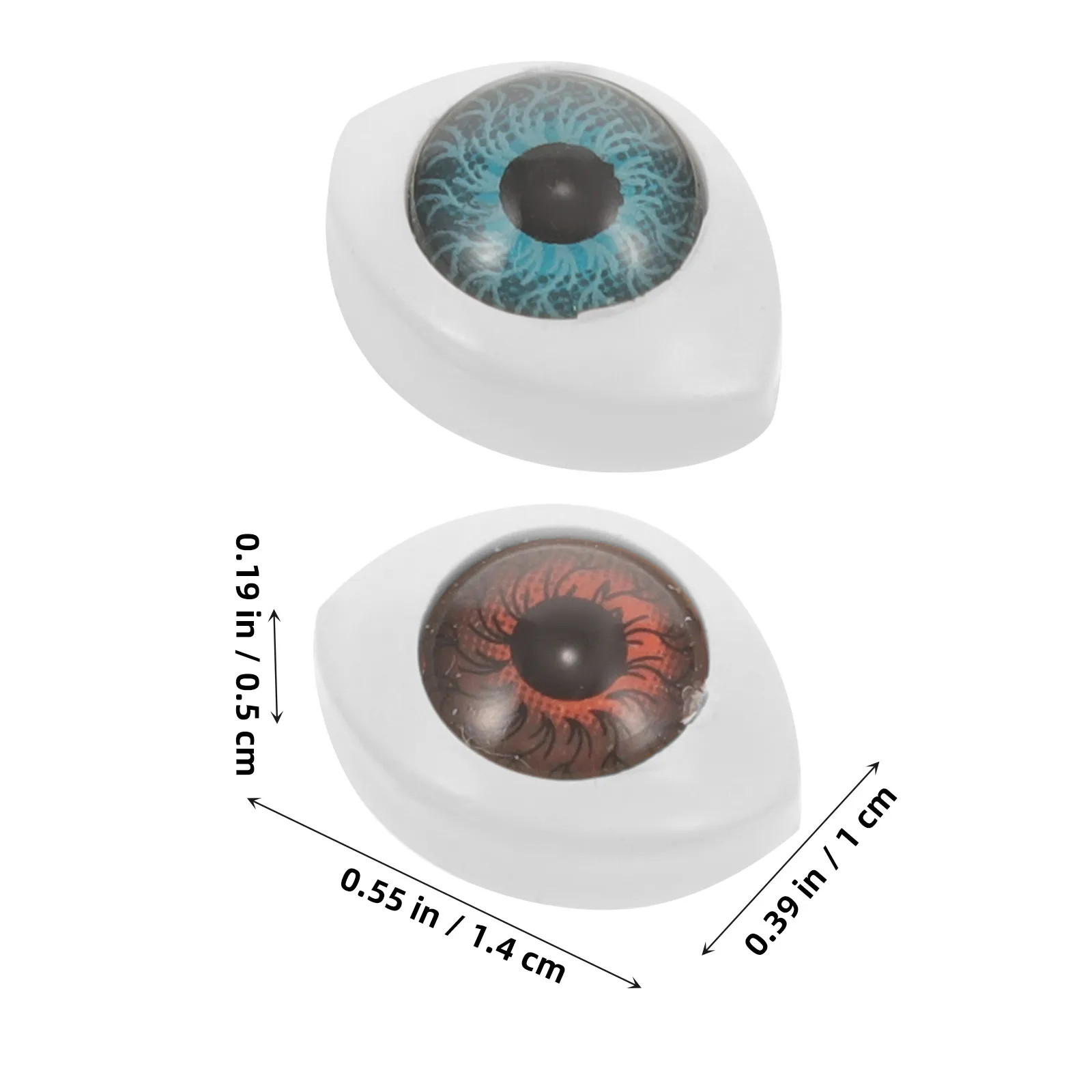 100Pcs Acrylic Cartoon Fake Eyeball Simulation Hemisphere DIY Accessories for Craft Creative Handmade School Decoration