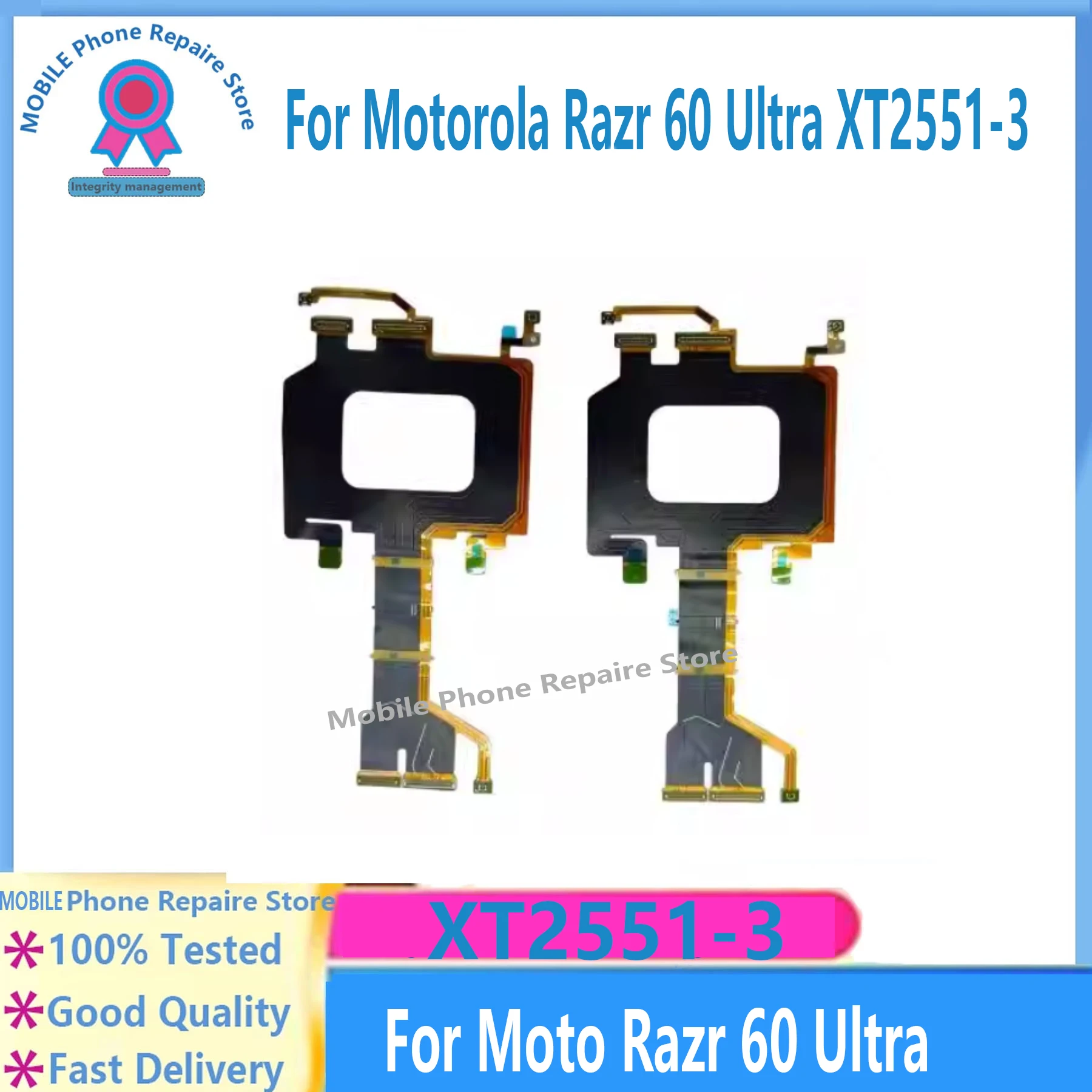 

For Moto Razr 60 Ultra XT2451-3 Main Board Motherboard Connector LCD Display Flex Cable with mic For Moto Razr+ 2025
