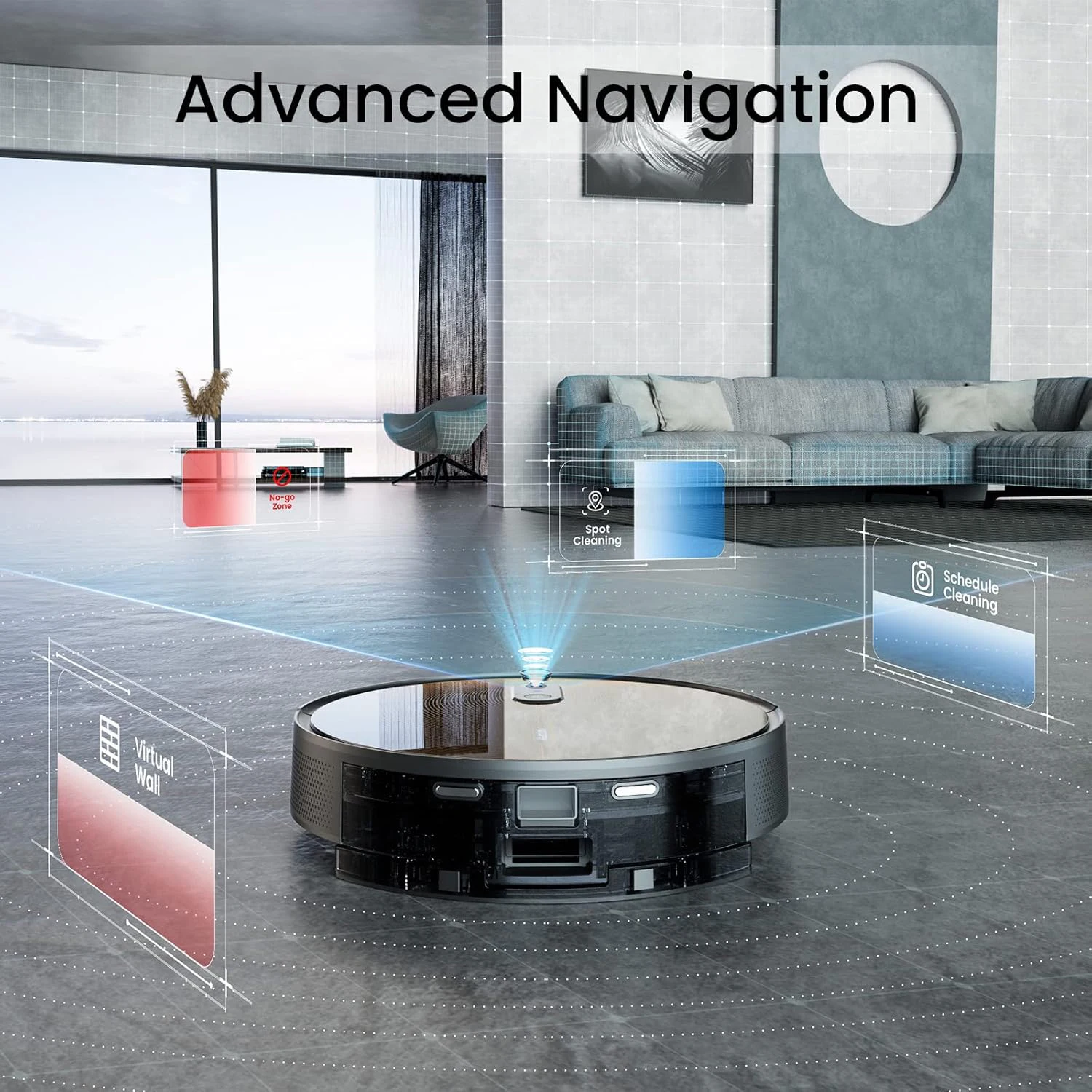 جديد Arnagar S9 جهاز آلي لتنظيف الأتربة السيارات مجموعة الغبار الفارغة ممسحة الاجتياح 3500Pa 2550mAh منخفضة الضوضاء APP التحكم