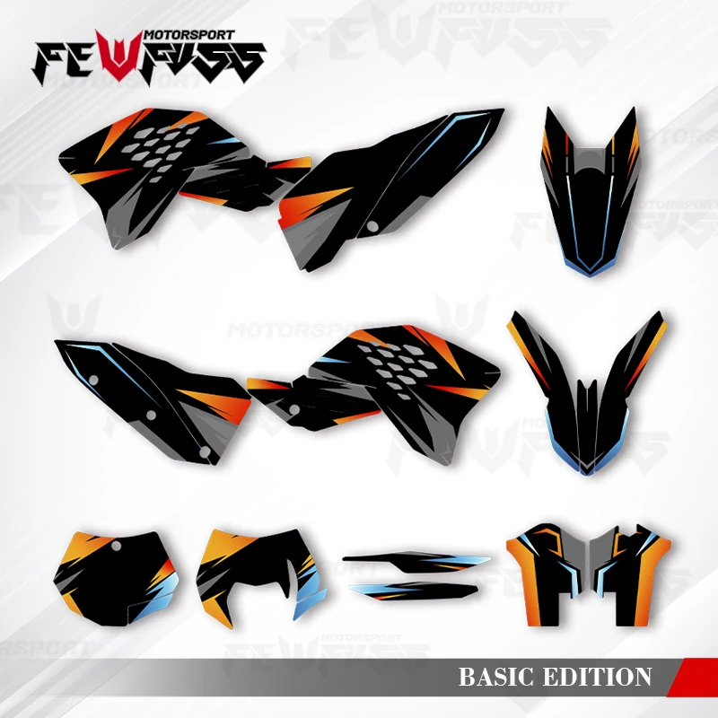 

Fewfuss Graphics Decals Stickers Motorcycle Background Custom For KTM 2007-2010 SXF 2008-2011 EXC 003