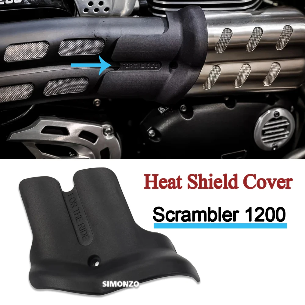 For SCRAMBLER 1200 Motorcycle Exhaust Pipe Protector Heat Shield Cover For Scrambler 1200 Muffler Heat Shield Covers Accessories