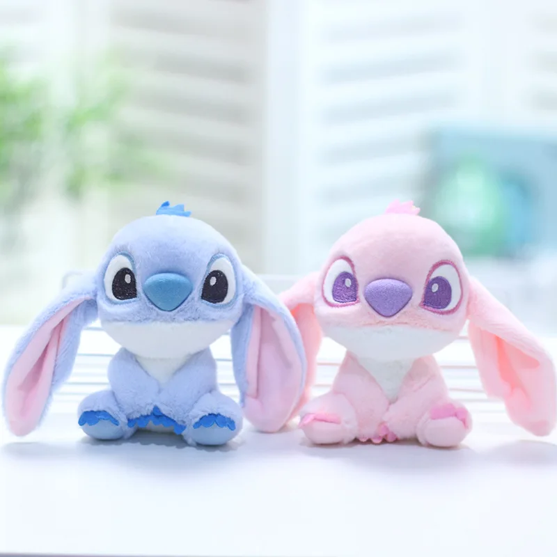 13cm Cute Plush Doll Interstellar Baby Stitch Pendant Plush Toy Blue Pink Stitch Doll Pendant Children'S Toy Birthday Gift