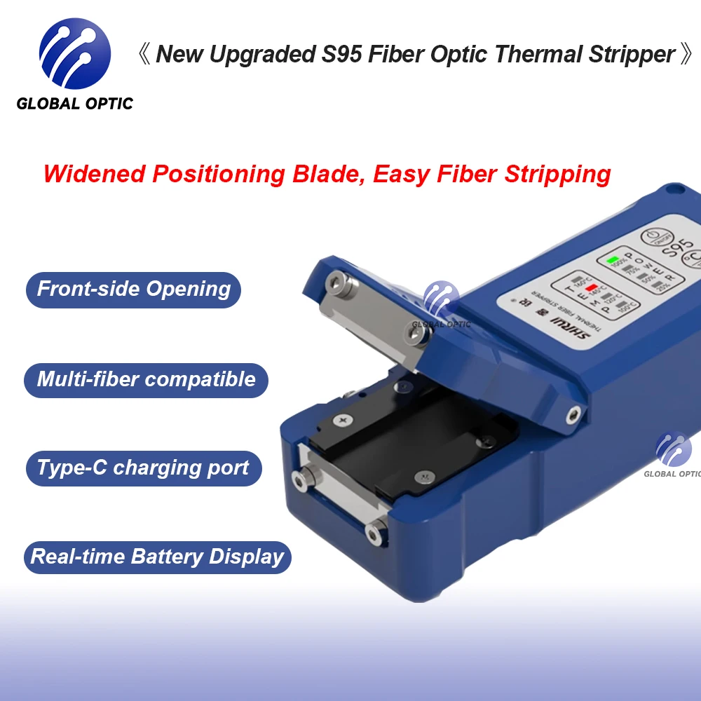 

S95 Fiber Thermal Stripper Pliers Heated Optical Wire Stripping Slitter Ribbon Fiber Hot Jacket Cable Cutter Fusion Tool