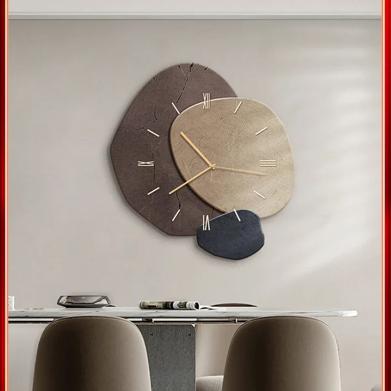 Wall clock living room stone to run the household