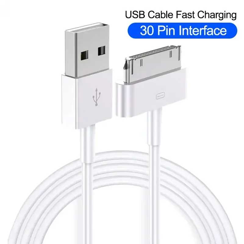 30 Pin USB Charging & Data Sync Cable, Fast Charger Cord for iPhone 4 4S 3GS 3G, iPad 1 2 3, iPod Nano iTouch