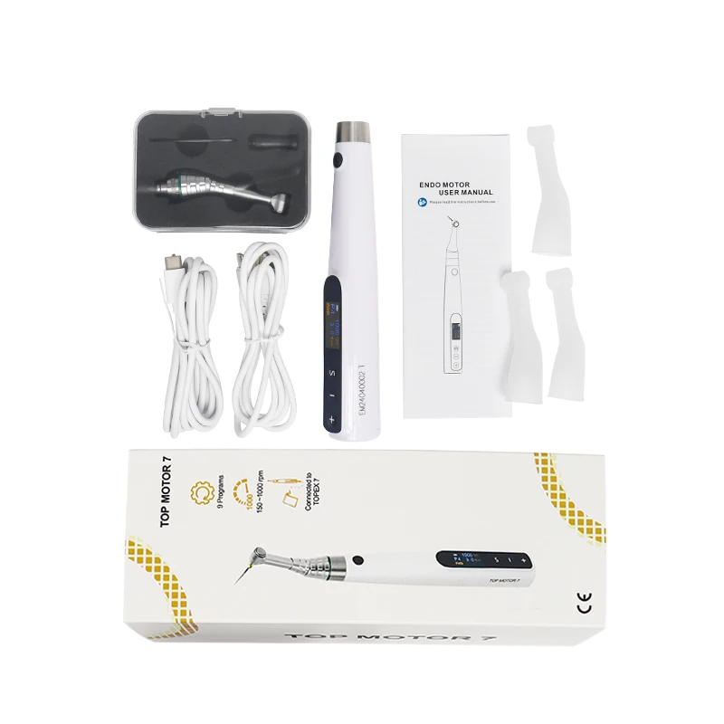 Dental Wireless Endo Motor Features OLED Screen Contra Angle Reduction And 4 Working Modes For Precision Root Canal Treatment