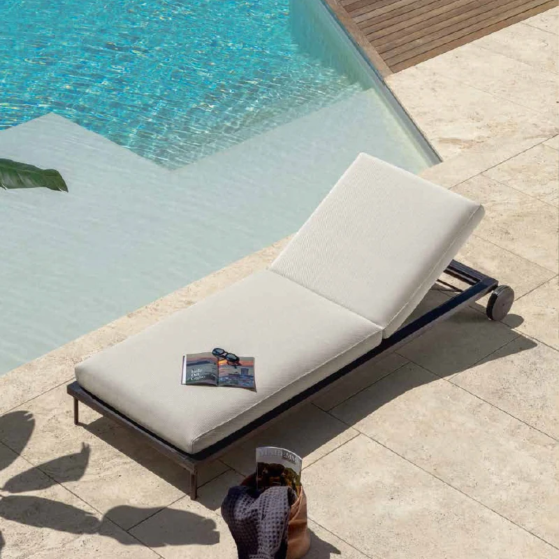 

WESOME Outdoor Sun Lounger Chaise Lounge Outside Pool Sun Bed Patio Deck Chair