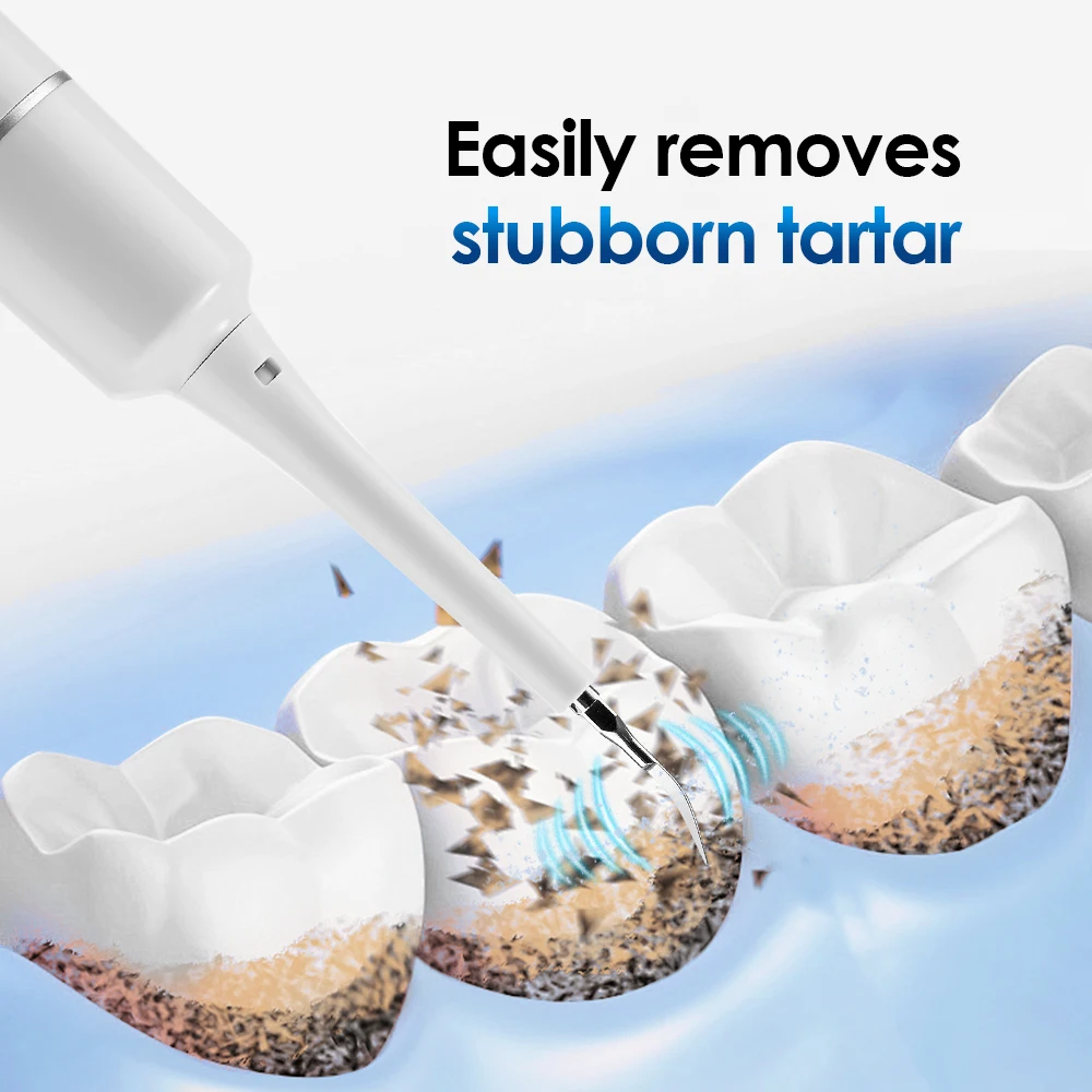 6-Gear ไฟฟ้าทําความสะอาดฟันแปรงสีฟันโซนิคทันตกรรมแคลคูลัส Scaler แผ่นกาแฟคราบ Tartar Removal เครื่องมือทําความสะอาดฟัน