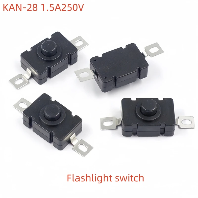 10PCS KAN-28 Flashlight Switches Touch Push Button Switch AC/DC 250V 1.5A Self Locking SMD Type 18mm x 12mm