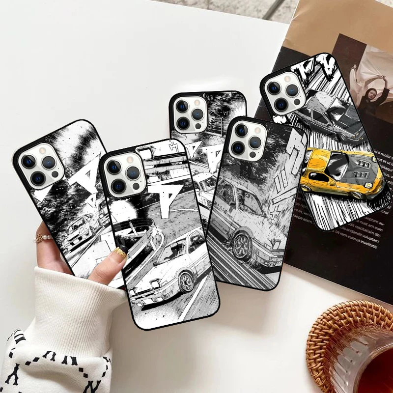 Cartoon initial d J-JDM Drift Phone Case Magnetic for iPhone 15 16 14 13 Pro Max 11 12 Mini Magsafe Wireless Charging Cover