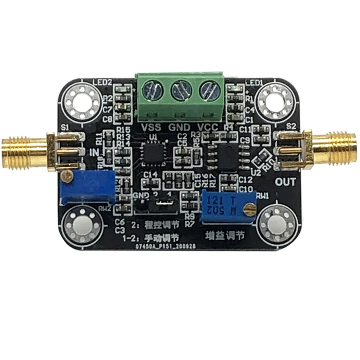 

AD8336 Module Variable Gain Amplifier 0-60dB DC-100M Bandwidth VGA Manual/Programmed