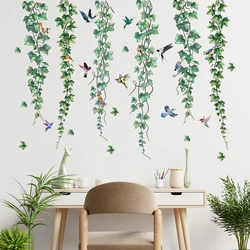 Green Plants Vines Flowers Butterflies Wall Stickers Children's Rooms Children's Wall Stickers Boys' Daycare Room Decorations