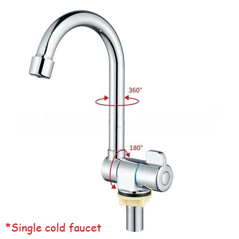 Caravan Folding Tap 360 Rotating Sink Tap Kitchen Bathroom RV Marine Cold And Hot Water Tap Boat Motorhome Camper Accessories