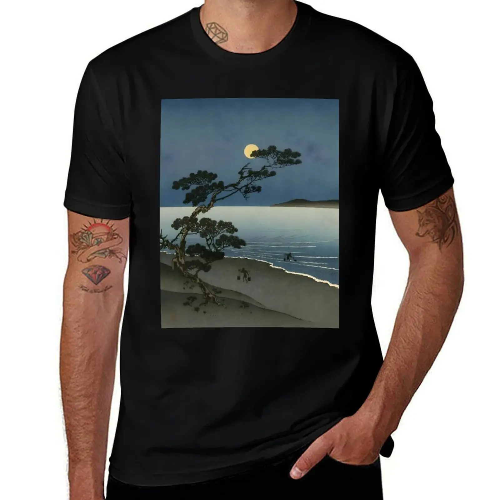 

Hasui Kawase T-Shirt T-shirts oversize T-shirts man customs design your own t shirt men 100℅ cotton