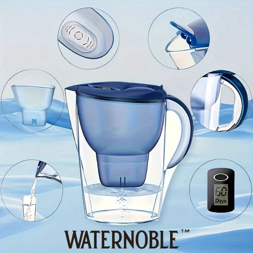 

Портативный очиститель воды Waternoble 3.5L BPA-щелочные, фильтр для воды, очищает хлор, фторид, тяжелые металлы, запахи, чистая вода