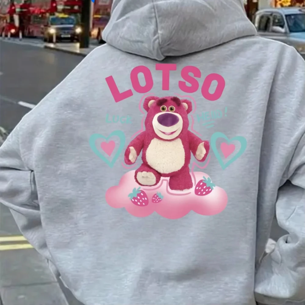 ديزني لوتسو الرجال النساء رائجة البيع هوديي موضة المتضخم الشارع الشهير للجنسين بلوزات الخريف والشتاء الصوف عادية متعددة الاستخدامات