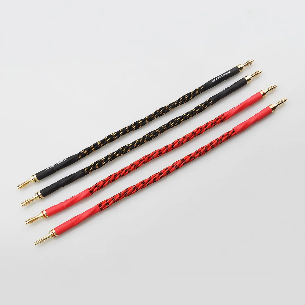 4PCS Western Electric jumper cable OFC Bridge wire HIFI Audio Banana Y Spade